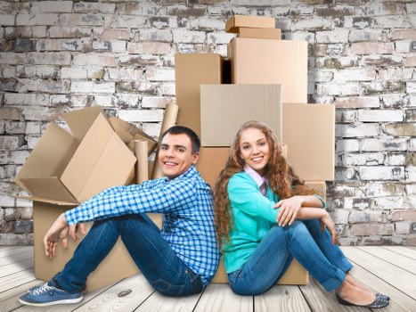 Kingston business storage space with labeled boxes and office furniture