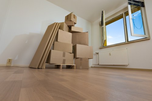 Prepared furniture items ready for storage with protective wrapping in Kingston