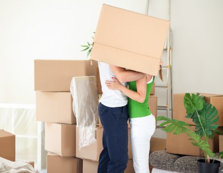 Furniture and packed household items ready for storage in Kingston