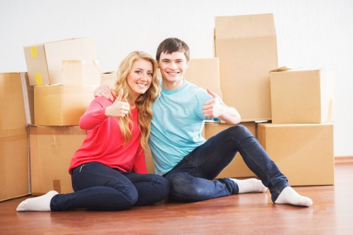 Organized Kingston storage unit with boxes and furniture
